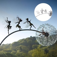 Cross-Border 3D Flower Fairy Dandelion Dancing with Dandelion Fairy Sculpture Dandelion Garden Decor