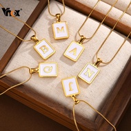 Vnox Gold Stainless Steel Letter A to Z Initial Necklace for Women,Alphabet Neck Jewelry With Snake 