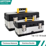 ANYYION Tool Box Large 15-20 Inch Stainless Steel Toolbox Heavy Duty Durable Stainless AN10