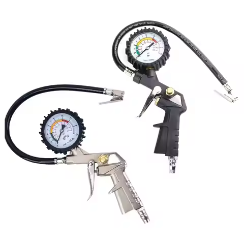 Car Tyre Air Pressure Tester High-precision Long Tube Tire Gauge Meter For Auto Motorcycle Truck Bik