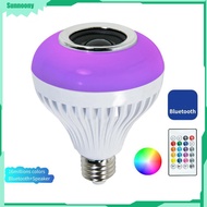 Sunnoony E27 Wireless LED RGB Speaker Bulb Light Bluetooh Music Playing Bulb with Remote
