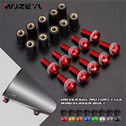 M5 10PCS Windshield Screws For Aprilia RS 50 RS 125 Replica ABS RS4 125 RSV4 Mana 850 / GT Windscree