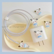 Cute Cartoon Pochacco iPhone Charger Protector Case Set 20W Charger Case Cable Protector for iPhone 