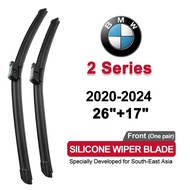 silicone car wiper for BMW 2 Series 2020-2024(F44/2GC一代)2023 2022 2021 front Windshield Wiper Blades