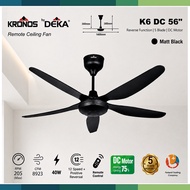 DEKA Remote Ceiling Fan K5 F5DC Pro MB F5DCL LED DC Motor 10 | 12 Speed K6DC K6N X-ONE F3DC | 5 Blad