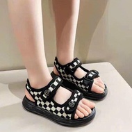 Girls' checkered sandals size 26-31 for children 4 years and older