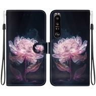 Factory directly sell Crystal Texture Colored Drawing Leather Phone Case For Sony Xperia 1 VIII/Sony