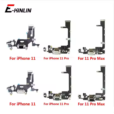 Bottom Charger Port Dock For iPhone 11 11 Pro Max USB Plug Charging Connector With Microphone Headph