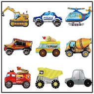 【Ready Stock】 Large 4D Car Foil Balloon Aircraft Police Fire Truck Racing Car Ballon Children Gifts 