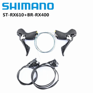 SHIMANO GRX ST-GRX คันเกียร์ ST-RX610 BR-RX400ดิสก์เบรกไฮดรอลิค RX400จักรยานเสือหมอบเบรค2X12s 1X12S 