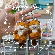 Crochem Perfect - Hoppers Crochet Keychain | Cute Crochet Keychain | Crochet Otter Keychain