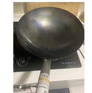 【13" - 17"】Deep Shape Steel Caldron Wok Kuali Besi Kuali Tomyam With Wood Handle Metal Wok Kuali Gor