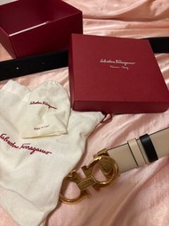 Salvatore  Ferragamo belt 雙面兩用 皮帶 金扣