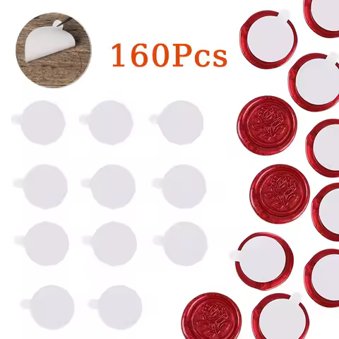 160pcs Double-Sided Adhesive Dots For Wax Seal Stamp Kit, 1inch Adhesive Wax Seal Backing For Wax Se
