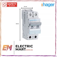Hager NB210 10A 2P 10KA TB Miniature Circuit Breaker (MCB)