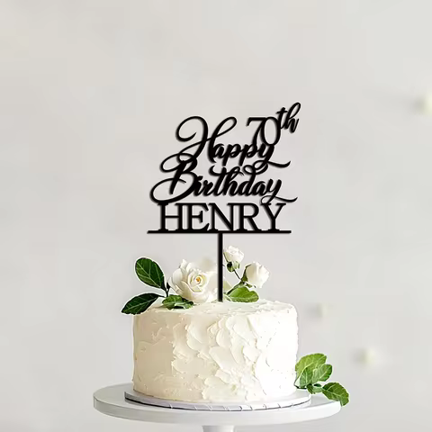 Personalized Birthday Cake Topper Birthday Cake Topper Anniversary Cake Topper Happy Birthday Cake T