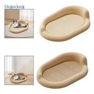 [Shamjina] Oval Cat Scratcher Lounge Anti Slip Feet for Indoor Kitten 61x40x25cm Scratch Pad