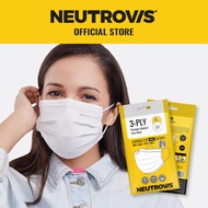 Neutrovis mask  หน้ากากนิวโทรวิส ของเเท้100% สินค้าพร้อมส่งในประเทศ 24ซมเเมส7ชิ้นหน้าเรียว กันฝุ่น2.5  หน้ากากอนามัย หน้ากาก3ชั้น สีขาว