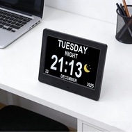 7 Inch Digital Calendar Multifunctional Clock with Date Display Automatic Dimming and Daylight Savin