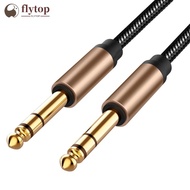 FLYTOP 6.35 mm to 6.35 mm Instrument Cable, Gold-Plated 6.35mm 1/4" Male TRS to 6.35mm 1/4" Male TRS