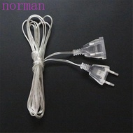 NORMAN Power Extension Cord EU Plug Outdoor LED String Light Cable Plug Christmas Lights Fairy Lights Transparent Extension Cable
