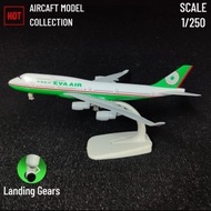 20 cm Eva air Airplane Diecast Miniature with wheels