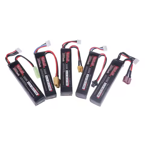 Airsoft LiPo Battery 11.1V 3S 2500mAh 30C - Compatible with Tamiya & XT30 - Size 502096 for Electric