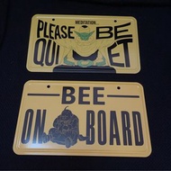 日本 please be quiet/金屬盤子+Bee-On board 金屬掛飾牌 告示牌  /單售（庫存兩款可選）@c759