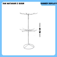 Rak Display putar Matahari 2 susun Pajangan Gantungan aksesoris display RAK PERHIASAN / RAK MASKER /