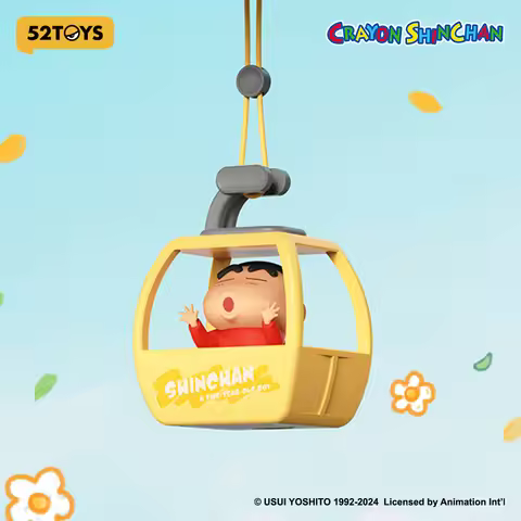 52TOYS Crayon Shinchan - Car Small Cable Car Ornament Aromatherapy, anime Merch, size: 6x6x8cm