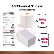 ✁❇A6 Thermal Sticker Roll 500pcs A6 High Quality Airway Bill Sticker Roll Consignment Sticker Postage 热敏贴纸