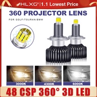 HLXG 360 Turbo Canbus H7 LED H7 H1 lamp bulb CSP 9005 9006 HB3 HB4 12V Extremely Bright light 6000K 