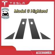 Tesla Model Y Model 3 Highland HW4.0 Carbon Fibre Car Middle Pillar Protector Sticker 2024 2023