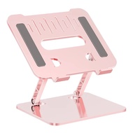 Pink Laptop Stand Desktop Notebook Holder Riser Adjustable Folding Laptop Bracket