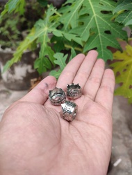 Ring pipa rokok alpaka once padudan model bulat ukuran 14