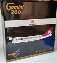 清貨減價 Geminijets 1: 200 飛機模型,cargolux 盧森堡國際貨運航空 B747-400F 開鼻機