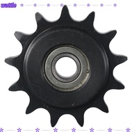 WATTLE Chain Idler Sprocket, C45 Carbon Steel 13 Tooth Convex Idler Gear, Durable 10mm Bore 1/2" Pit