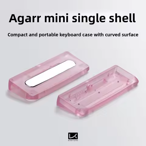 Custom KBDfans Agar Mini 40% Mechanical Keyboard Single Case – CNC Aluminum w/ Brass Bottom, Fits Si