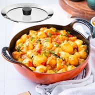 Le Creuset 24cm Balti Dish Cast Iron Volcanic with FREE Glass Lid