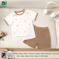 Dokma DT143 (8-14.2kg) Children's Short-Sleeved Shirt Set Bamboo Fiber Cloth (6-9M 9-12M 12-18M 18-2