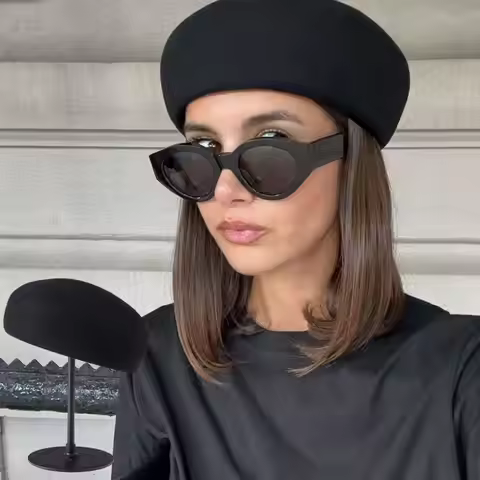 100% Wool Beret For Woman Flat Cap Felt Hat Lady Fall Winter Warm Fashion Designer Fedora Ladies Fas