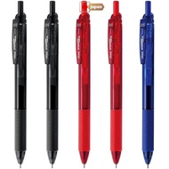 【Direct from Japan】Pentel Gel Ink Ballpoint Pen EnerGel S 0.5mm Black 2pcs, Red 2pcs, Blue 1pc Set of 5 AMZ-BLN125-5