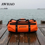[AWHAO] Duffel Bag with Damp and Dry Separation Heavy Duty Waterproof Orange 90L
