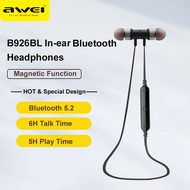 Awei B926BL Wireless Bluetooth 5.2 Earphones Handfree Neckbank Stereo Sport Headset With Mic For Mobile Phones