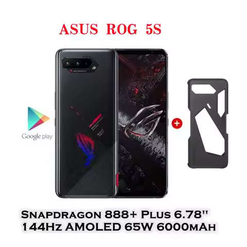 ASUS-ROG 5S Gaming Phone, Global ROM, 5G, Snapdragon 888 + Plus, 6.78 '', 144Hz AMOLED, 65W, 6000mAh