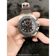 JF Top AP_ audemars_ royal oak offshore 26470 so black red man watches 42 mm automatic mechanical watch delivery to film