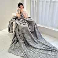 Four Seasons Thick Warm Fleece Blanket Lightweight Luxury Solid Color Multifunctional Rabbit Fleece