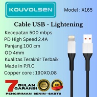 KOUVOLSEN Fast Charging Cable USB - Lightening 2.4A, Charger Cable hp 2.4A