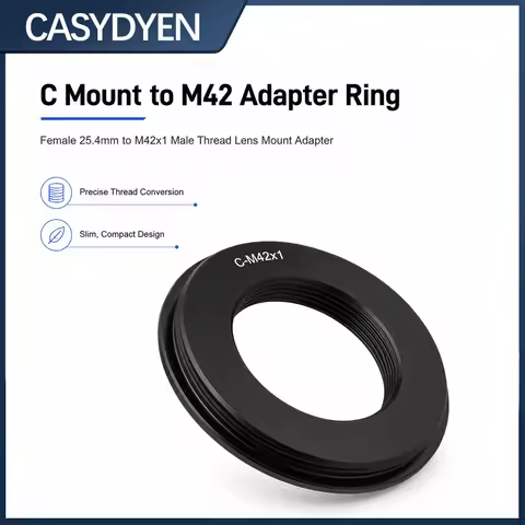 C-M42 C Mount To M42 External Thread Flange Adapter Ring - For C Port Lens To M42 Camera Body (C-M42