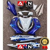 COVERSET YAMAHA LC 135 V1 BIRU EXTREME SPIRIT ORIGINAL HLY STICKER SIAP TAMPAL FREE EMBLEM